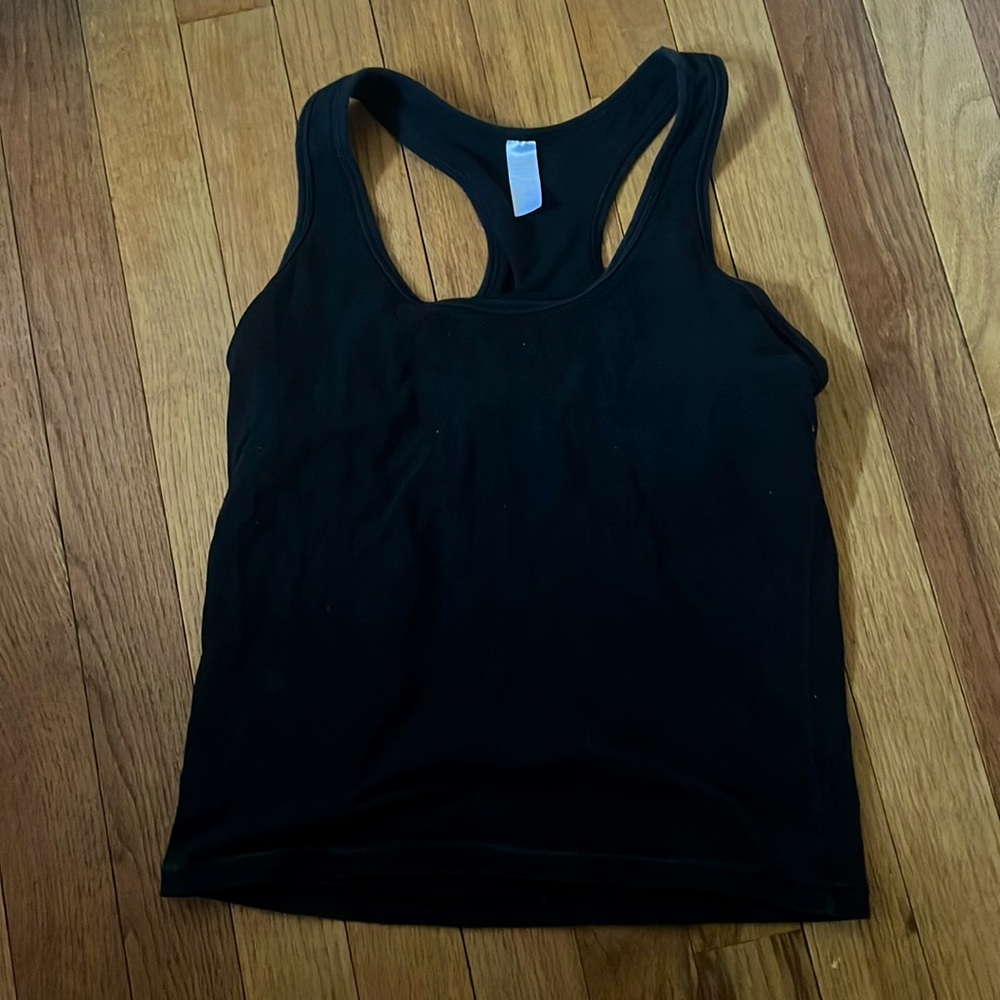 black tank top built in bra